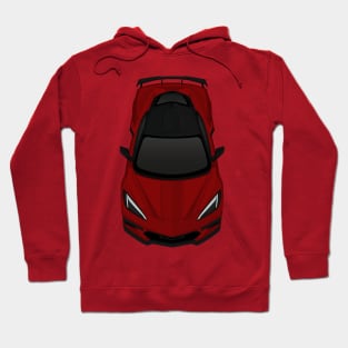 C8 Dark-red Hoodie